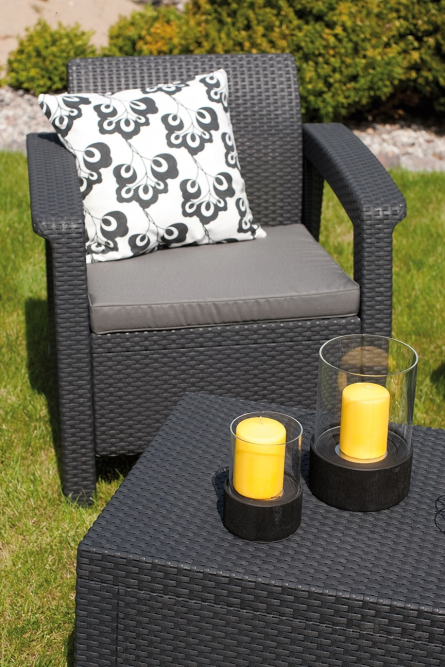 Комплект садовой мебели из ротанга Корфу Уикенд (Corfu Weekend) графит