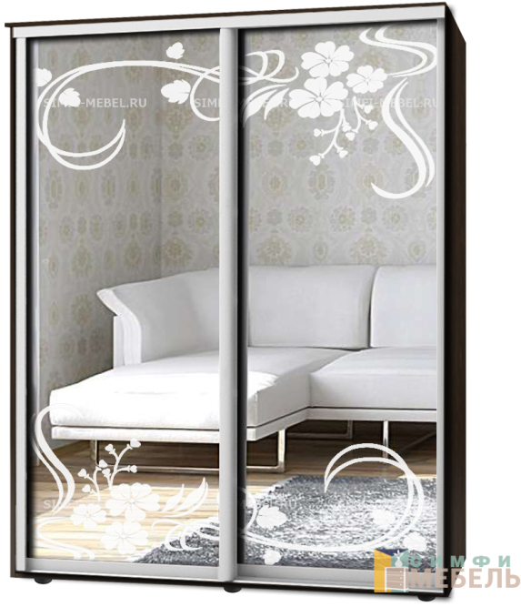 Шкаф-купе 2х дв Стандарт Пескоструй № 94