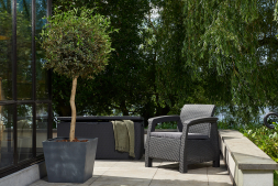 Сундук Ратан Капри (RATTAN STORAGE BOX CAPRI) 305л, графит