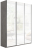 Шкаф-купе Прайм 3-х дверный (Стекло белое) Бетон