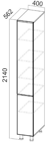 Пенал П400г (глухой) Модерн