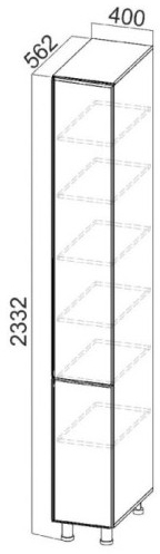 Пенал П400г (глухой) Модерн