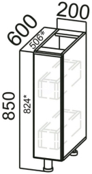 Стол-рабочий С200б (бутылочница) Модерн Нью