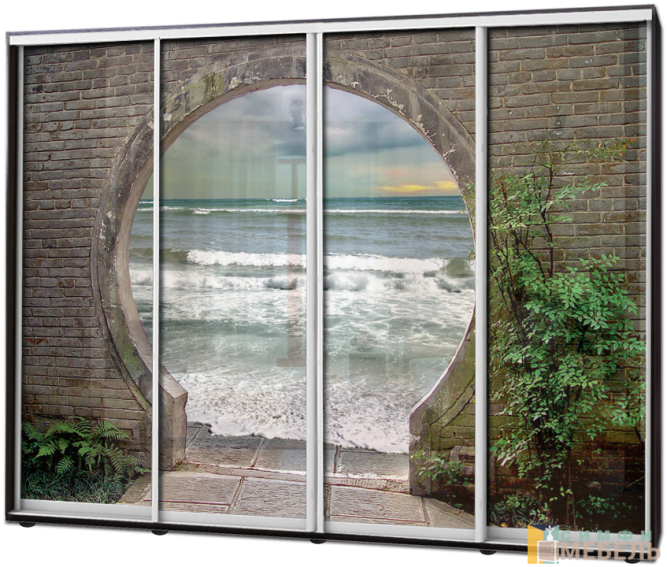 Шкаф купе 4х дв Фотопечать № 14