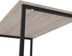 Стол BRABIX "SMART CD-020", 900х500х770 мм, ЛОФТ, металл/ЛДСП ясень шимо светлый, каркас черный, 641949