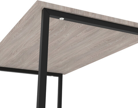 Стол BRABIX "SMART CD-020", 900х500х770 мм, ЛОФТ, металл/ЛДСП ясень шимо светлый, каркас черный, 641949