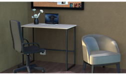 Стол BRABIX "SMART CD-020", 900х500х770 мм, ЛОФТ, металл/ЛДСП ясень шимо светлый, каркас черный, 641949