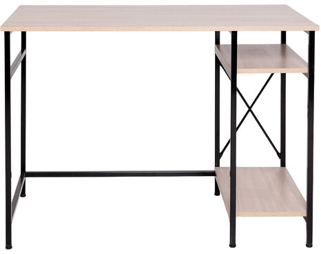 Стол BRABIX "SMART CD-020", 900х500х770 мм, ЛОФТ, металл/ЛДСП ясень шимо светлый, каркас черный, 641949