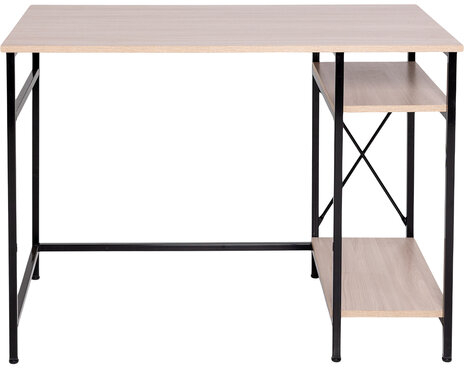 Стол BRABIX "SMART CD-020", 900х500х770 мм, ЛОФТ, металл/ЛДСП ясень шимо светлый, каркас черный, 641949