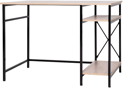 Стол BRABIX "SMART CD-020", 900х500х770 мм, ЛОФТ, металл/ЛДСП ясень шимо светлый, каркас черный, 641949