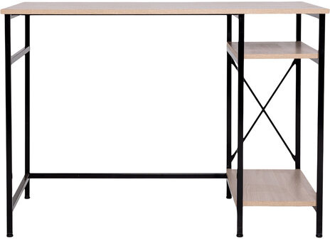Стол BRABIX "SMART CD-020", 900х500х770 мм, ЛОФТ, металл/ЛДСП ясень шимо светлый, каркас черный, 641949