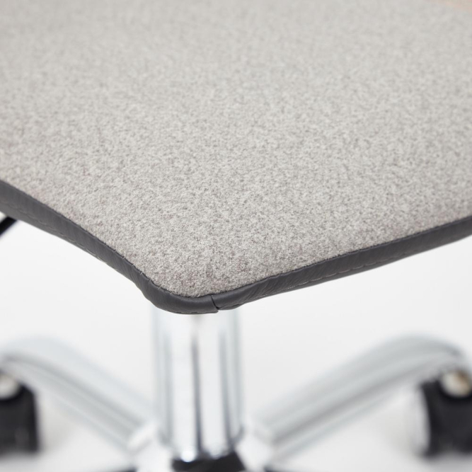 Кресло RIO экошерсть/кож/зам, серый/металлик, 1811-43/36