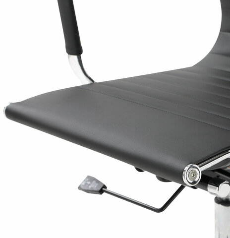 Кресло офисное BRABIX "Energy EX-509", экокожа, хром, черное, 530862