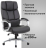 Кресло офисное BRABIX PREMIUM "Blocks HD-008", НАГРУЗКА до 200 кг, экокожа, черное, 531944