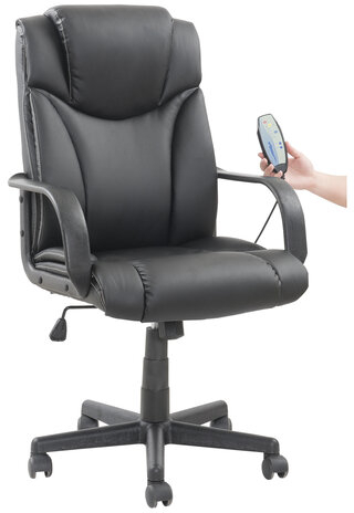 Кресло офисное BRABIX "Relax MS-001", 4 массажных модуля, экокожа, черное, 532519