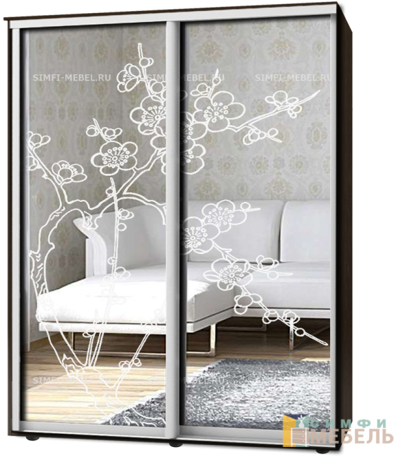 Шкаф-купе 2х дв Стандарт Пескоструй № 95