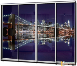 Шкаф купе 4х дв Фотопечать № 15