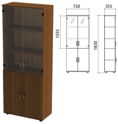 Шкаф закрытый со стеклом Эко