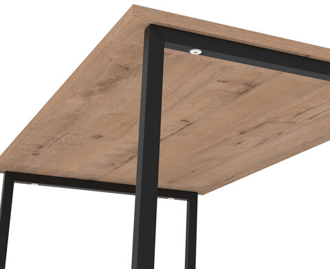 Стол BRABIX "SMART CD-020", 900х500х770 мм, ЛОФТ, металл/ЛДСП бунратти, каркас черный, 641950