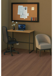 Стол BRABIX "SMART CD-020", 900х500х770 мм, ЛОФТ, металл/ЛДСП бунратти, каркас черный, 641950