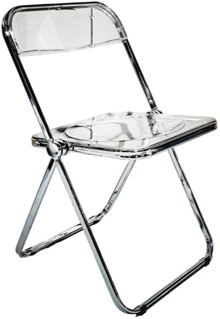 Стул складной прозрачный тонированный BRABIX "Glam CF-020", хромированный каркас, пластик, 533247