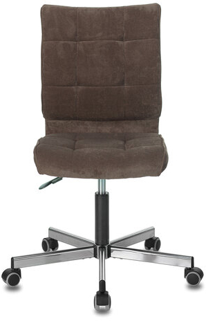 Кресло BRABIX "Stream MG-314", без подлокотников, пятилучие серебристое, ткань, коричневое, 532393, MG-314_532393