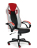 Кресло PILOT кож/зам/ткань, черный перфорированный/св.серый/красный, 36-6/06/TW-14/3D красный