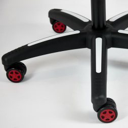 Кресло PILOT кож/зам/ткань, черный перфорированный/св.серый/красный, 36-6/06/TW-14/3D красный