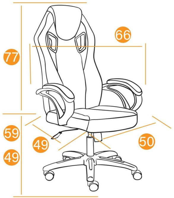 Кресло PILOT кож/зам/ткань, черный перфорированный/св.серый/красный, 36-6/06/TW-14/3D красный