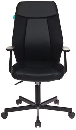 Кресло CH-606, с подлокотниками, ткань/экокожа, черное, 1110367