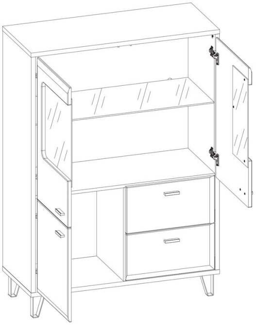 Тумба Грейс KOM2W1D2S