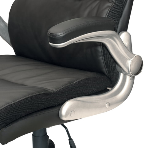 Кресло офисное BRABIX "Fregat EX-510", рециклированная кожа, черное, 530863