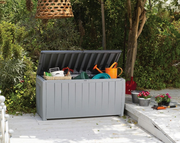 Сундук Новель (NOVEL) 340л., белый-графит