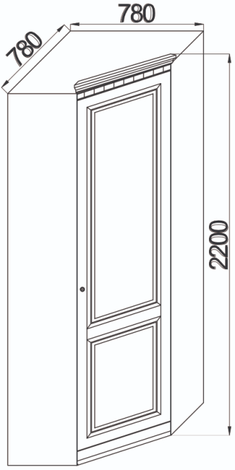 Шкаф угловой +карниз Деметра