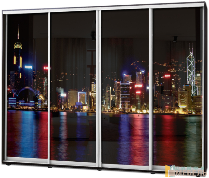 Шкаф купе 4х дв Фотопечать № 16