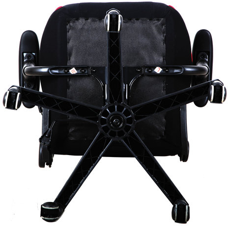 Кресло компьютерное BRABIX "GT Racer GM-101", подушка, ткань, черное/красное, 531820