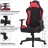 Кресло компьютерное BRABIX "GT Racer GM-101", подушка, ткань, черное/красное, 531820