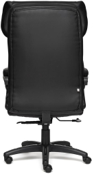 Кресло CHIEF кож/зам/ткань, черный/черный стеганный/черный, 36-6/36-6/11