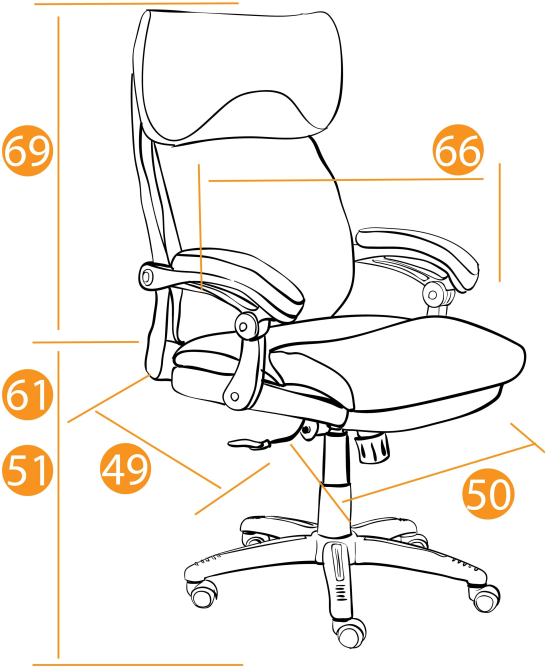 Кресло CHIEF кож/зам/ткань, черный/черный стеганный/черный, 36-6/36-6/11