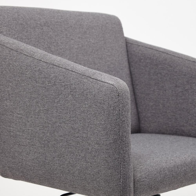 Кресло MILAN хром ткань ORLEANS, серый, C-7