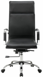 Кресло офисное BRABIX "Cube EX-523", экокожа, хром, черное, 531946