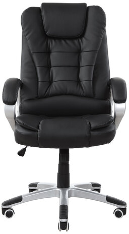 Кресло офисное BRABIX "Comfort MS-003", 6 массажных модулей, экокожа, черное, 532521