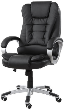 Кресло офисное BRABIX "Comfort MS-003", 6 массажных модулей, экокожа, черное, 532521