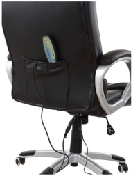 Кресло офисное BRABIX &quot;Comfort MS-003&quot;, 6 массажных модулей, экокожа, черное, 532521