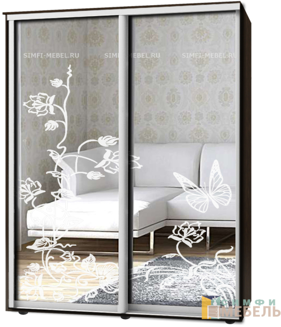 Шкаф-купе 2х дв Стандарт Пескоструй № 97