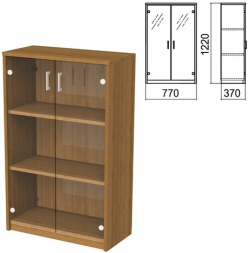 Шкаф закрытый со стеклом Арго низкий