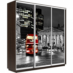 Шкаф-купе Экспресс 3-х дверный (Фото №1026 Ночной Лондон)