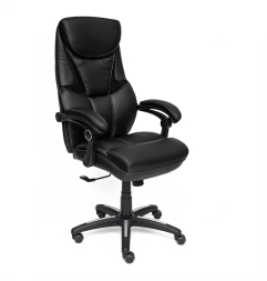 Кресло CAMBRIDGE кож/зам/ткань, черный/черный , 36-6/11