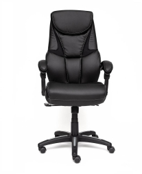 Кресло CAMBRIDGE кож/зам/ткань, черный/черный , 36-6/11