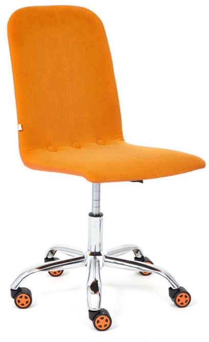 Кресло RIO флок/кож/зам , оранжевый/оранжевый, 18/14-43